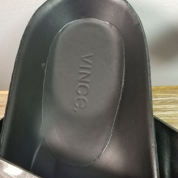 Vince Orion Silver Pewter Metallic Leather 5.5 - Picture 4 of 4